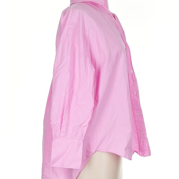 Zara Poplin Pink Shirt XS - Picture 6 of 8